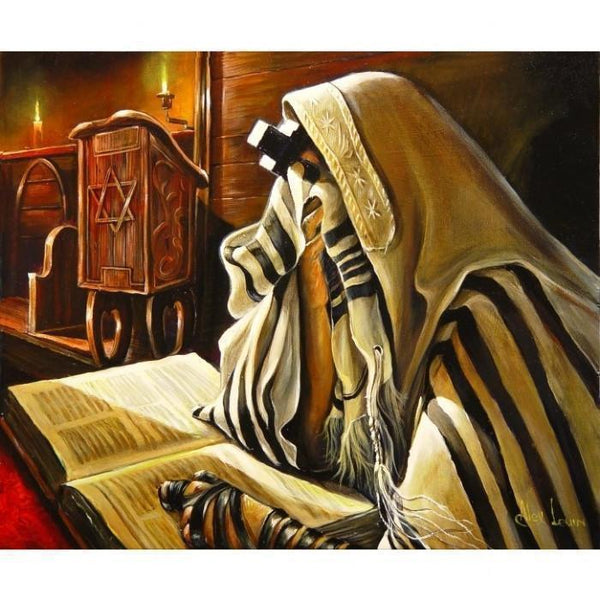 Torah Reading Art On Canvas Large 
