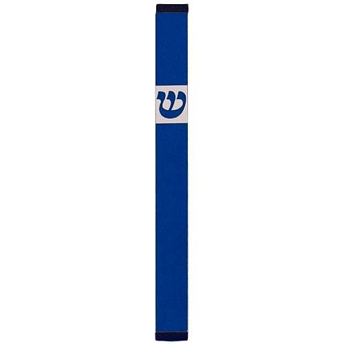 TRADITIONAL SHIN - LARGE Mezuzah Blue - MZ-249 