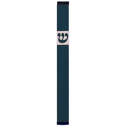 TRADITIONAL SHIN - LARGE Mezuzah Green - MZ-252 