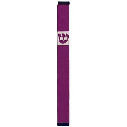 TRADITIONAL SHIN - LARGE Mezuzah Purple - MZ-251 