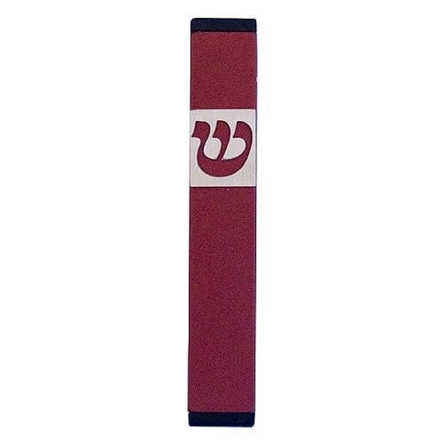 TRADITIONAL SHIN - SMALL Mezuzah Red - MZ-233 