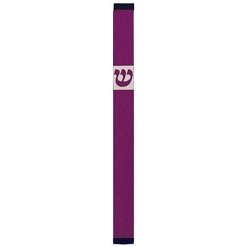 TRADITIONAL SHIN - XL Mezuzah Purple - MZ-261 