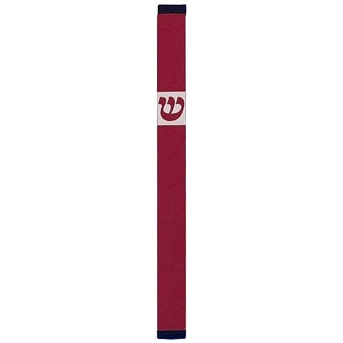 TRADITIONAL SHIN - XL Mezuzah Red - MZ-263 