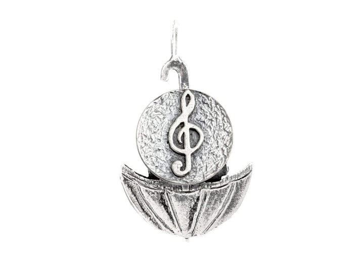 Treble Klef Musical Medallion of Israel Necklace Pendant 