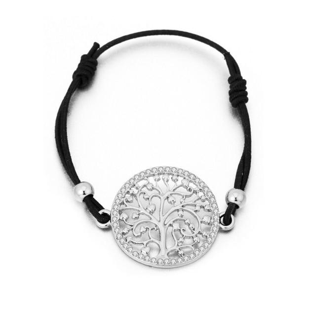 Tree Of Life Adjustable Cord Charm Bracelet silver 1 