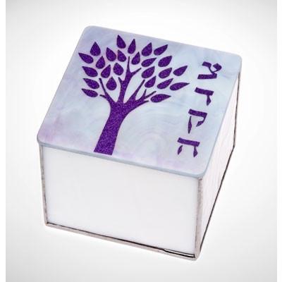 Tree Of Life Glass Tzedakah Box 