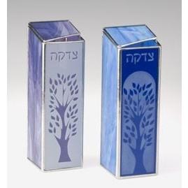 Decorative Tzedakah Box - Peacock buying Feathers