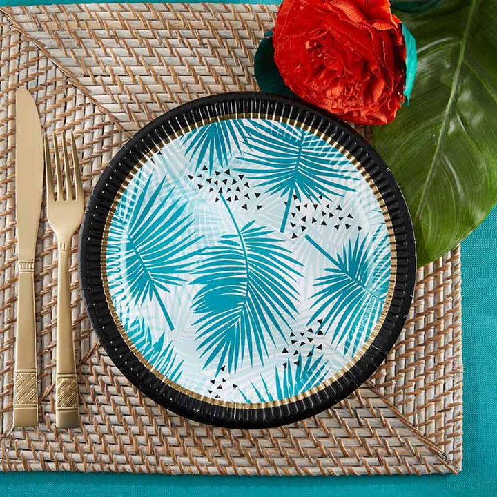 Tropical Chic Paper Plates Tropical Chic 9 in. Paper Plates (Set of 8) 