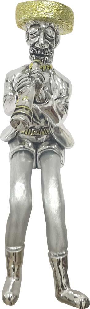 Trumpet player Seated Silver 925 Elecroforming Figurines 