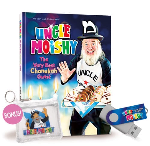 Uncle moishy chanukah book + usb + free pouch! Jewish Books 