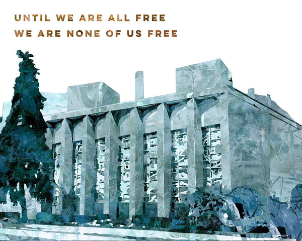 Until We Are All Free We Are None of Us Free - Tree of Life Memorial Art Print Art print 