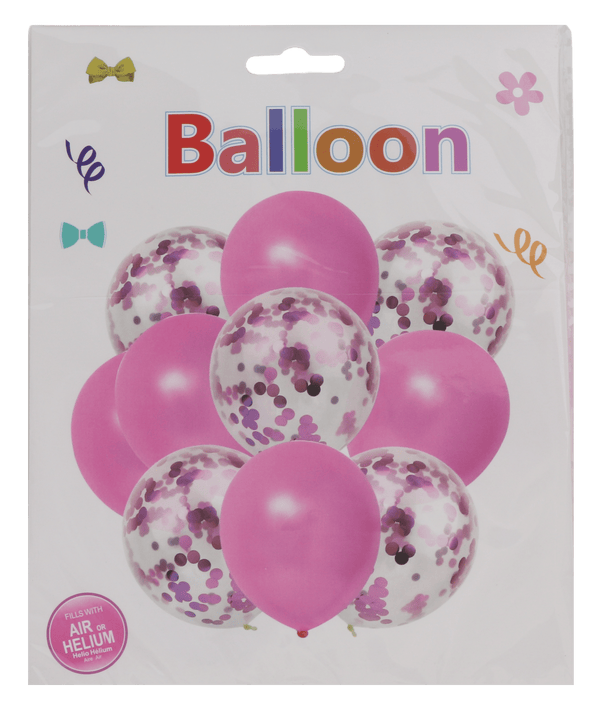 10 Pink Metallic Balloons-0