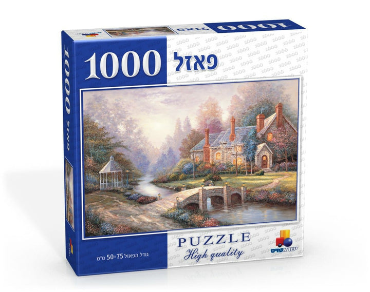 1000 pcs Puzzle - Nice Home at Shore Bridge-0