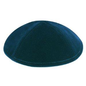 Velvet Lined Kippot - Teal 