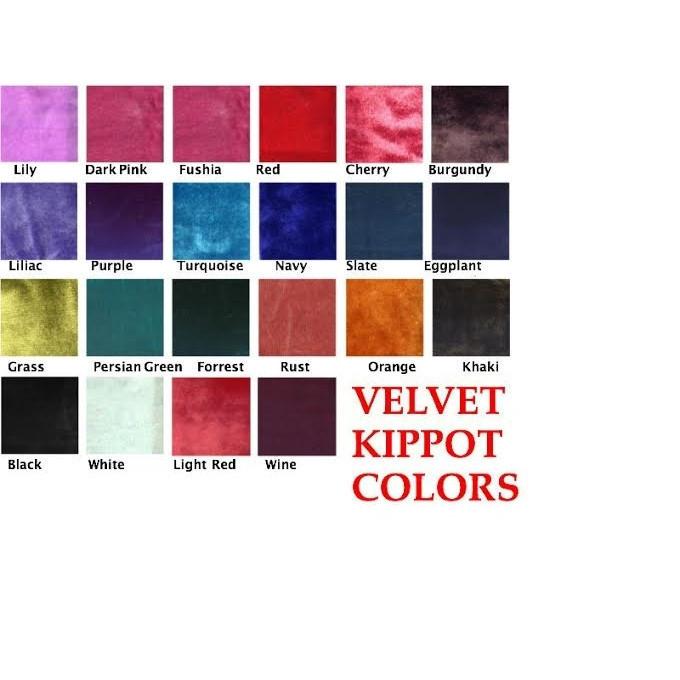 Velvet Name Kippahs & Bulk Kippot 