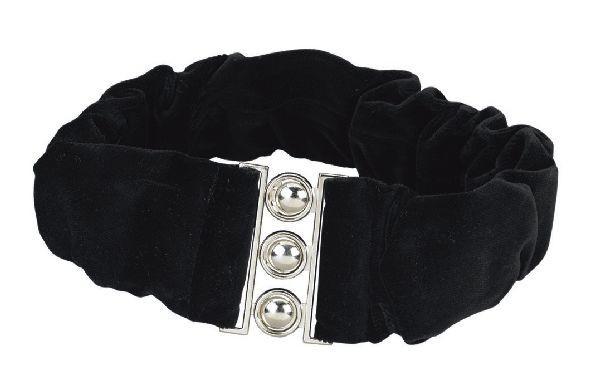Velvet Torah belt with buckle closure. 