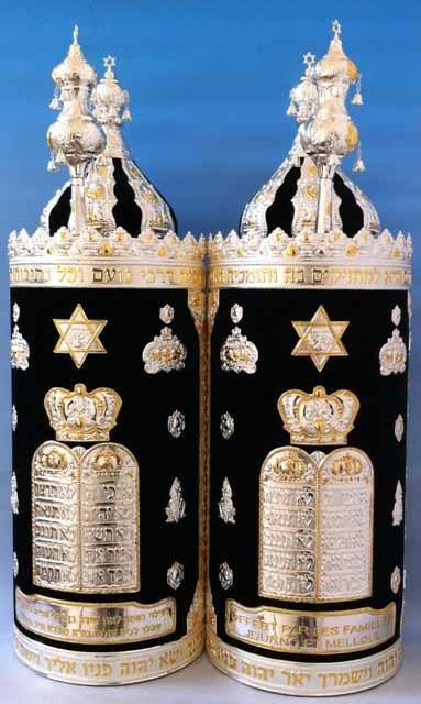 Velvet Torah Case - Sephardic / Sefardic Torah Case 10 Commandments III 
