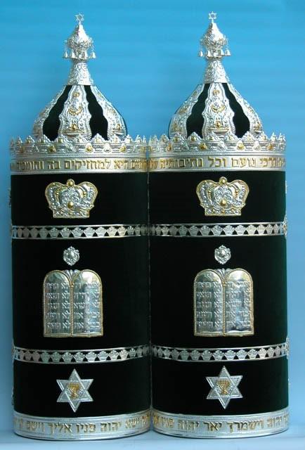 Velvet Torah Case - Sephardic / Sefardic Torah Case Crown & Tablets 