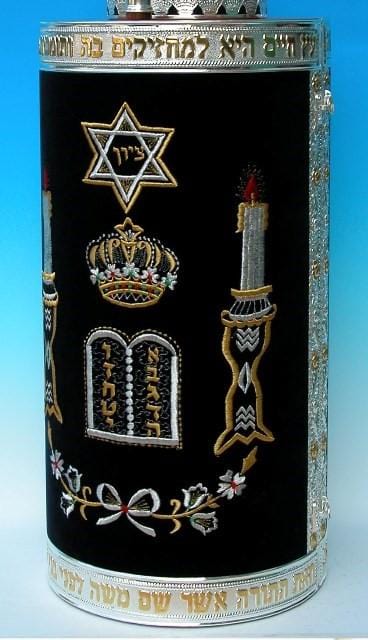 Velvet Torah Case - Sephardic / Sefardic Torah Case Embroidery I 