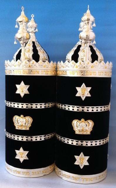 Velvet Torah Case - Sephardic / Sefardic Torah Case Star & Crown 