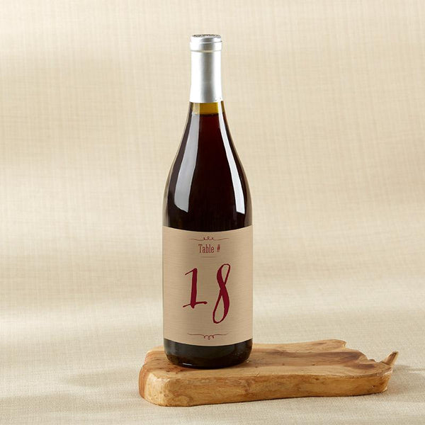 Vineyard Wine Label Table Numbers (1-20) Vineyard Wine Label Table Numbers (1-20) 