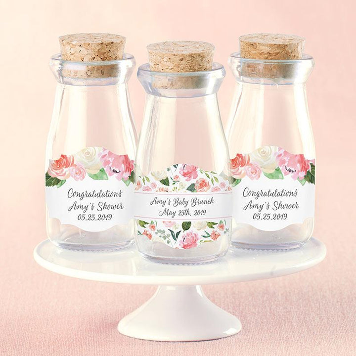 Vintage Milk Bottle Favor Jar with Chalk Heart Labels (Set of 12) Vintage Milk Bottle Favor Jar - Baby Brunch (Set of 12) (Personalization Available) 