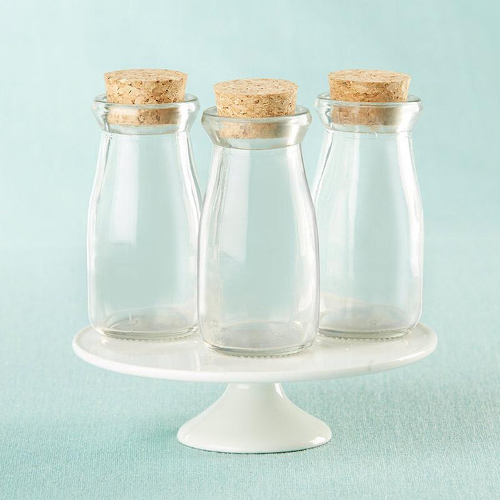 Vintage Milk Bottle Favor Jar with Chalk Heart Labels (Set of 12) Vintage Milk Bottle Favor Jar - DIY (Set of 12) 