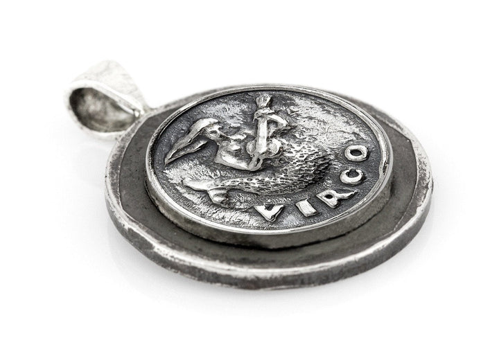 Virgo Medallion On Old 10 Sheqel Coin Of Israel 