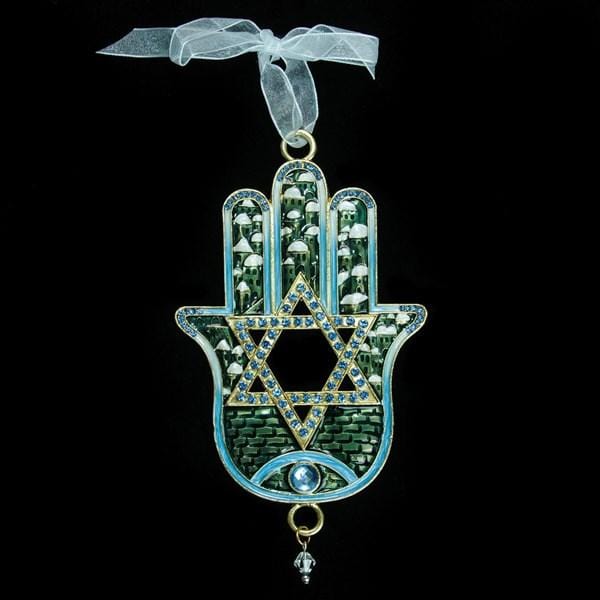 Wall hanging - Jeweled Hamsa/Star of David 