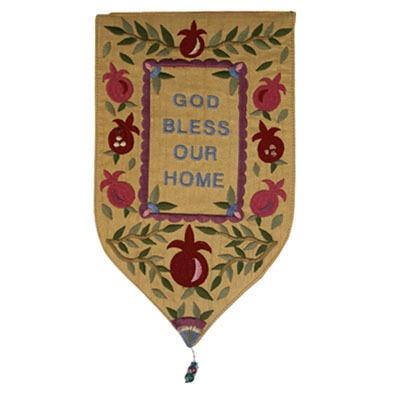 Wall Hanging - Small Home Blessing English gold 