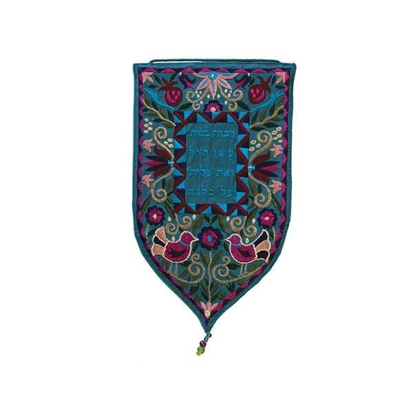 Wall Hanging - Special Shape - Large blue 