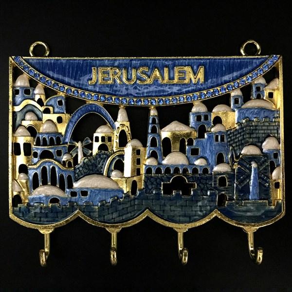 Wall Key Holder - Jerusalem motif – ahuva.com