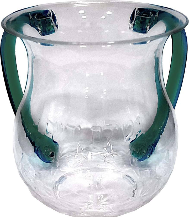 Wash Cup Small Acrylic Colored Handles 