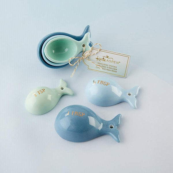 Whale Shaped Ceramic Measuring Spoons Whale Shaped Ceramic Measuring Spoons 