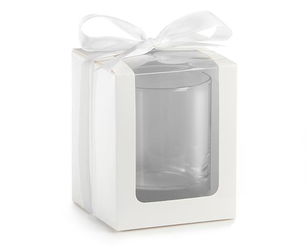 White 9 oz. Glassware Gift Box with Ribbon (Set of 12) White 9 oz. Glassware Gift Box with Ribbon (Set of 12) 