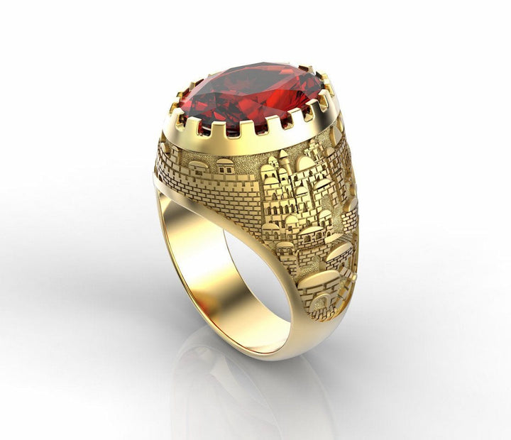 White and Gold Jerusalem Ring 