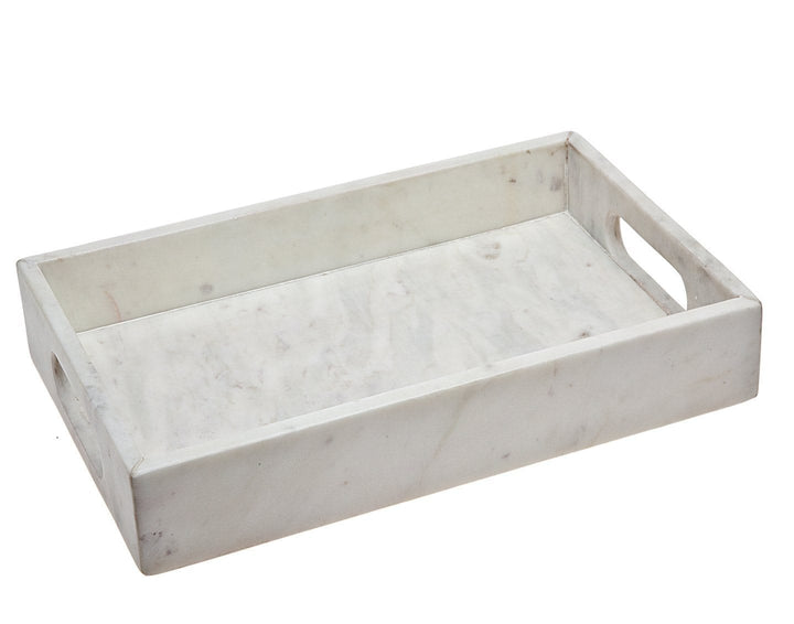 White Marble Rect Tray 16 X 12 WHITE MARBLE RECT TRAY 16 X 12 