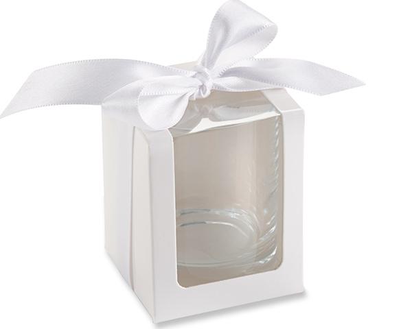 White Shot Glass/Votive Holder Gift Box (Set of 12) White Shot Glass/Votive Holder Gift Box (Set of 12) 