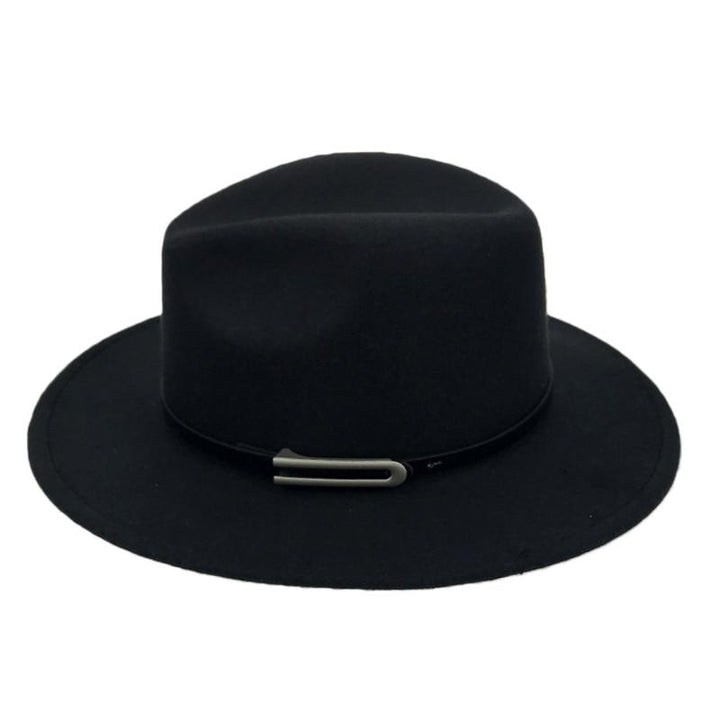 Wide Brim Autumn Vintage Fedora Felt Hat hats 