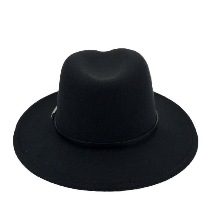 Wide Brim Autumn Vintage Fedora Felt Hat hats 