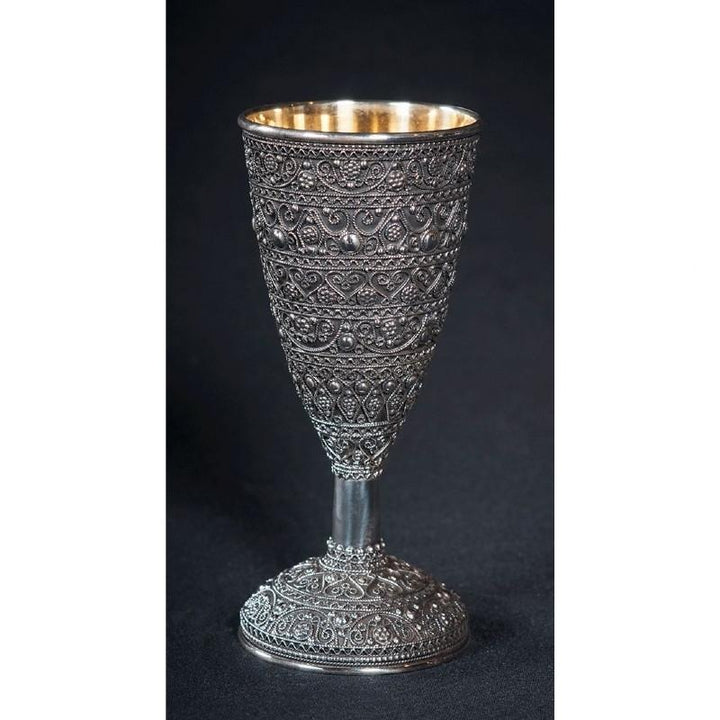 Wine Flute Cup - Filigree Silver 