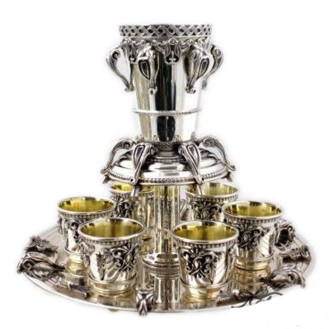 Wine Fountain - Silver Knobs 6 Piece Set 
