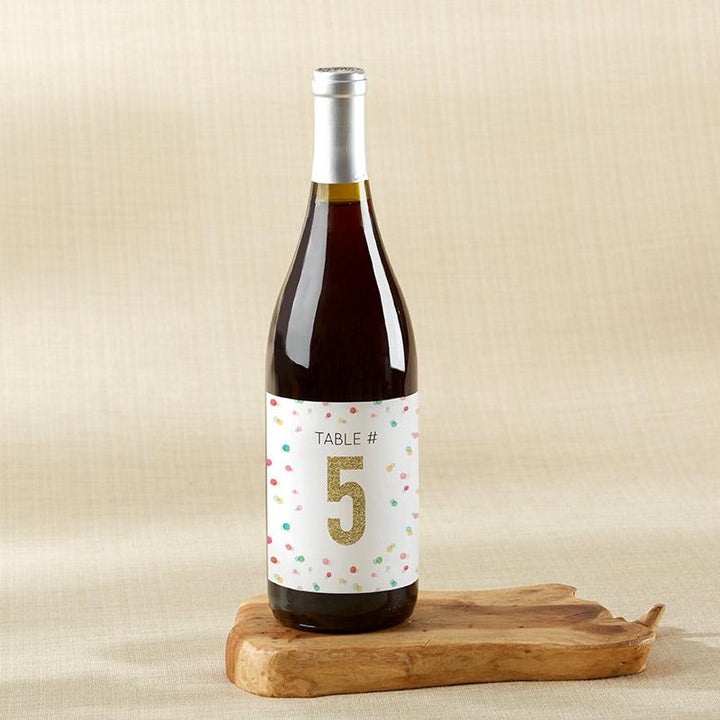 Wine Label Table Numbers (1-20) Wine Label Table Numbers - Party Time (1-20) 