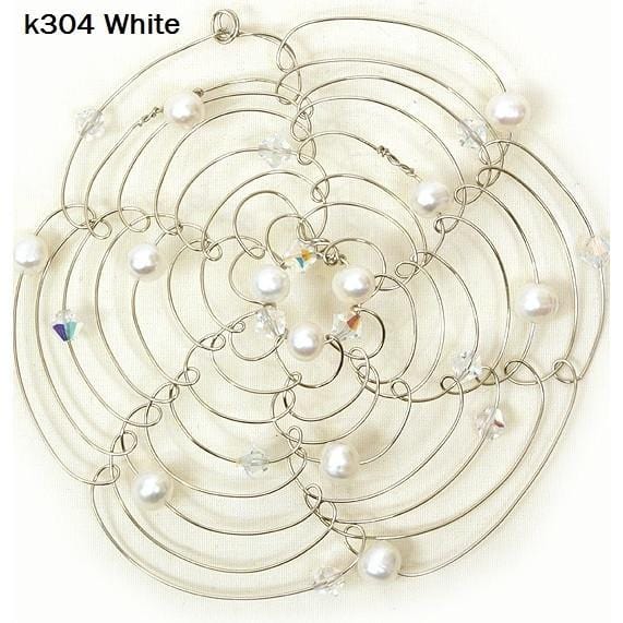 Pearl & Crystal Handmade Kippah with store Vintage Centerpiece