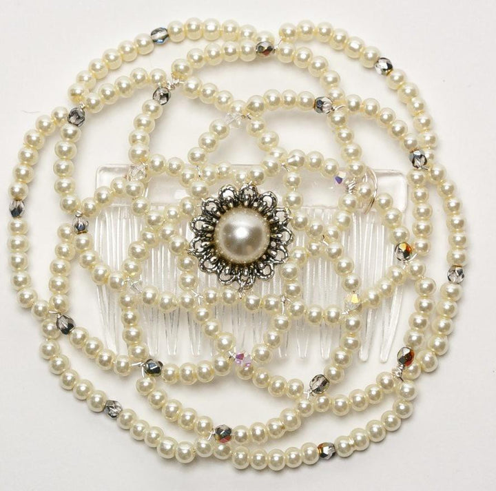 Women Kippah In Pearls & Beads Kippot Ivory 