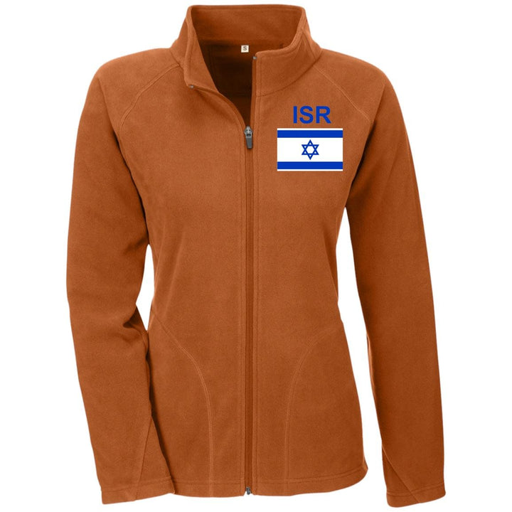 Women's Micro fleece Israeli Jacket Jackets Burnt Orange X-Small 