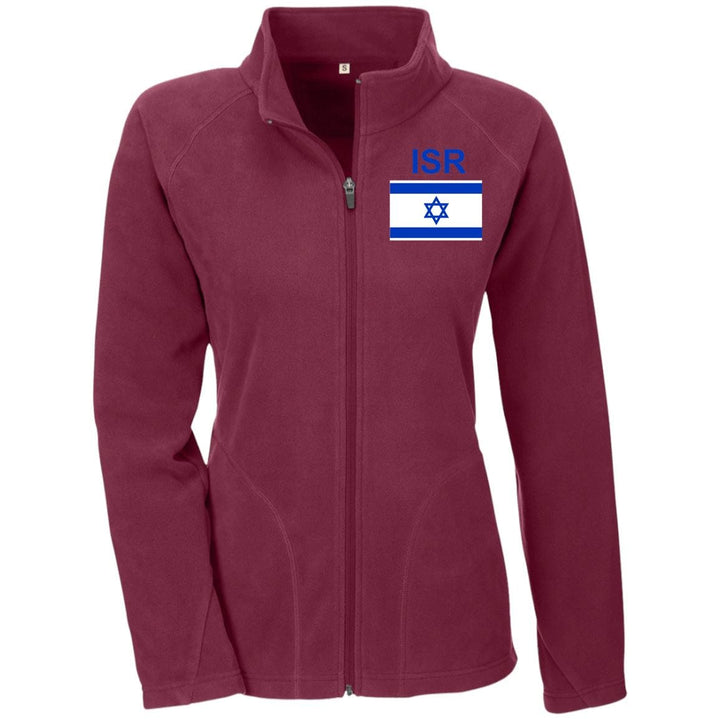 Women's Micro fleece Israeli Jacket Jackets Maroon X-Small 