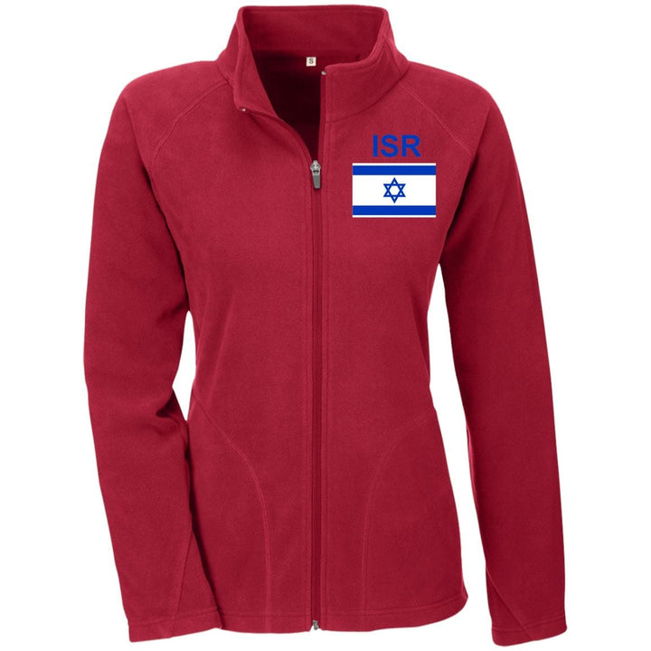Women's Micro fleece Israeli Jacket Jackets Scarlet Red X-Small 