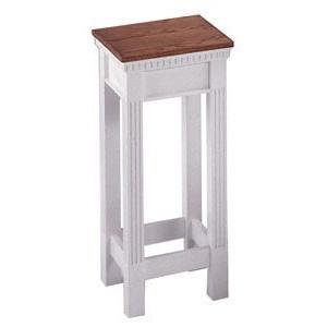 Wood Flower Stand - White Finish 