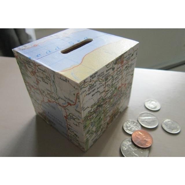 Wood Tzedakah Charity Box 